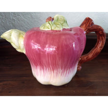 Load image into Gallery viewer, Vintage Apple Shaped Teapot, Small Single Serve Tea Pot