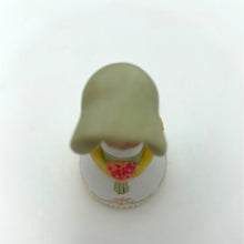 Load image into Gallery viewer, Vintage Avon Porcelain Miniature Bell - Girl in a Green Bonnet, 1985