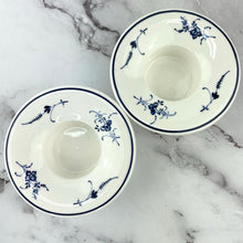 Load image into Gallery viewer, Vintage Villeroy &amp; Boch Votive Candle Holders, Set of 2 Blue and White Depuis