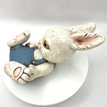 Load image into Gallery viewer, Vintage Hand Painted Ceramic Boy Bunny, Lazy Rabbit