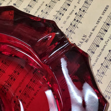 Load image into Gallery viewer, Fostoria Red Ruby Eagle Coin Ashtray