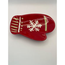 Load image into Gallery viewer, Hallmark Ceramic Mitten Candy/Nut Dish, Holiday Decor Tray