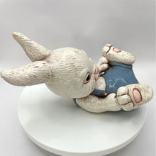 Load image into Gallery viewer, Vintage Hand Painted Ceramic Boy Bunny, Lazy Rabbit