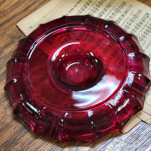 Fostoria Red Ruby Eagle Coin Ashtray