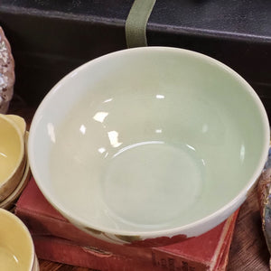 Decorative bowl with Red and Brown Floral Design