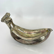 Load image into Gallery viewer, Vintage Silver-Plated Bananas Figurine Sculpture, Molds Cast from Real Fruits