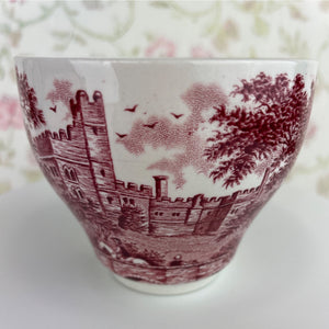 Vintage J&G Meakin England Red and White Penshurst Place Teacup