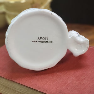 Vintage Avon Ceramic Bunny Creamer, Basket Weave Pattern