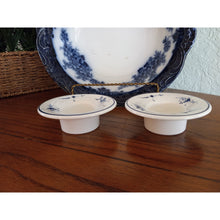 Load image into Gallery viewer, Vintage Villeroy &amp; Boch Votive Candle Holders, Set of 2 Blue and White Depuis