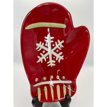 Load image into Gallery viewer, Hallmark Ceramic Mitten Candy/Nut Dish, Holiday Decor Tray