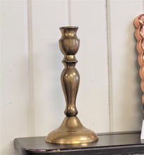 Load image into Gallery viewer, Vintage Brass Baluster Candlestick Holder, Traditional Decor