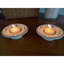 Load image into Gallery viewer, Vintage Villeroy &amp; Boch Votive Candle Holders, Set of 2 Blue and White Depuis