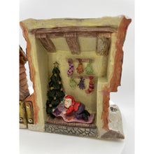 Load image into Gallery viewer, Vintage Mini Christmas House That Opens with Elves on the Inside