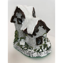 Load image into Gallery viewer, Hand Painted Cottage Charmers Lighted Snow House, Vintage Handcrafted Porcelain Village House