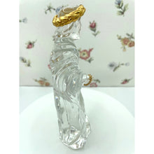 Load image into Gallery viewer, Vintage Gorham Crystal King Gaspar with gold chain, Wiseman Nativity figurine