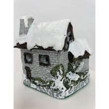 Load image into Gallery viewer, Hand Painted Cottage Charmers Lighted Snow House, Vintage Handcrafted Porcelain Village House