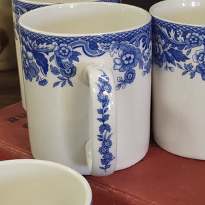 Spode Delamere Blue Coffee Mug, Earthenware Coffee Cup Made in England - Sold Separately