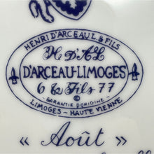 Load image into Gallery viewer, Vintage Limoges D&#39;Arceau Limoges Le Tres Riches Aout August 1987