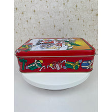 Load image into Gallery viewer, Vintage Looney Tunes Christmas Tin Box 1998 Bugs Bunny and Friends