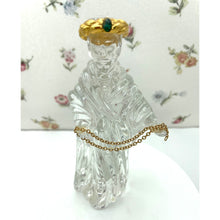 Load image into Gallery viewer, Vintage Gorham Crystal King Gaspar with gold chain, Wiseman Nativity figurine