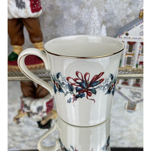 Load image into Gallery viewer, Winter Greetings Mug by Lenox, Vintage Fine Bone China Coffee Cup, Christmas Decor, Holiday Dishes, Xmas Collectable