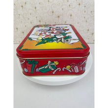 Load image into Gallery viewer, Vintage Looney Tunes Christmas Tin Box 1998 Bugs Bunny and Friends