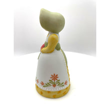 Load image into Gallery viewer, Vintage Avon Porcelain Miniature Bell - Girl in a Green Bonnet, 1985