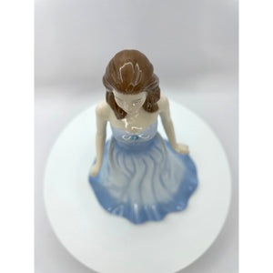 Royal Doulton Bone China Gemstones Collection March Aquamarine Figurine