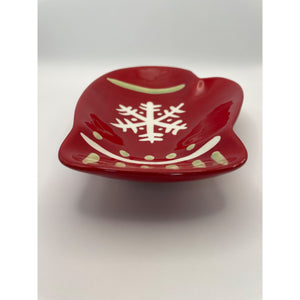 Hallmark Ceramic Mitten Candy/Nut Dish, Holiday Decor Tray