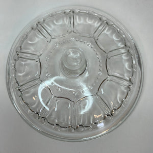 Vintage KIG Indonesia Clear Glass Candy Dish With Lid