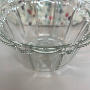 Vintage KIG Indonesia Clear Glass Candy Dish With Lid