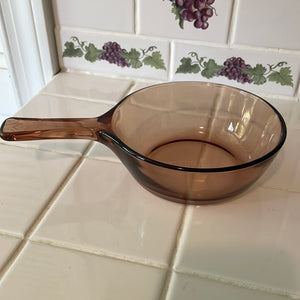 Corning Visions .05L Amber Glass Sauce Pan, Glass Corningware Pot