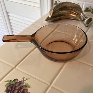 Corning Visions .05L Amber Glass Sauce Pan, Glass Corningware Pot