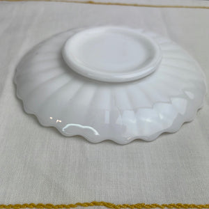 Imperial Glass Grape Cluster Pattern Footed Milk Glass Plate