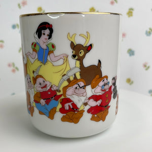 Snow White and the Seven Dwarfs Disneyland Walt Disney World Mug - Gold Gilt Accents