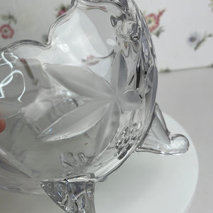 Mikasa Crystal Bowl "Garden Terrace", Vintage Footed Candy Dish Compote Bowl