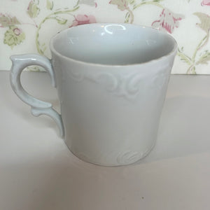 Vintage Porcelain Children's Cup with "A Present" Print, Made in Germany