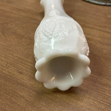 Load image into Gallery viewer, Vintage Westmoreland Milk Glass Swung Vase with Embossed Fruit Motif