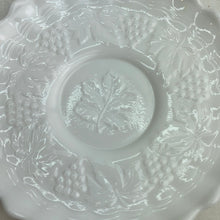 Load image into Gallery viewer, Imperial Glass Grape Cluster Pattern Footed Milk Glass Plate