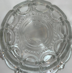 Vintage KIG Indonesia Clear Glass Candy Dish With Lid