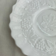 Load image into Gallery viewer, Imperial Glass Grape Cluster Pattern Footed Milk Glass Plate