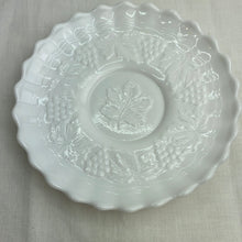 Load image into Gallery viewer, Imperial Glass Grape Cluster Pattern Footed Milk Glass Plate