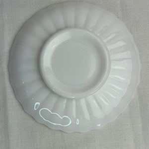 Imperial Glass Grape Cluster Pattern Footed Milk Glass Plate