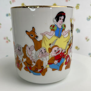 Snow White and the Seven Dwarfs Disneyland Walt Disney World Mug - Gold Gilt Accents