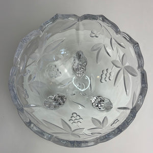 Mikasa Crystal Bowl "Garden Terrace", Vintage Footed Candy Dish Compote Bowl