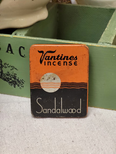 Antique 1920 Vantine’s tin incense box deco