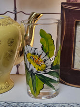 Load image into Gallery viewer, Hand Painted Water/Tea Glass - Floral Glass Art