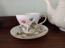 Load image into Gallery viewer, Vintage Duchess Bone China English Teacup and Saucer with Pink Floral Design