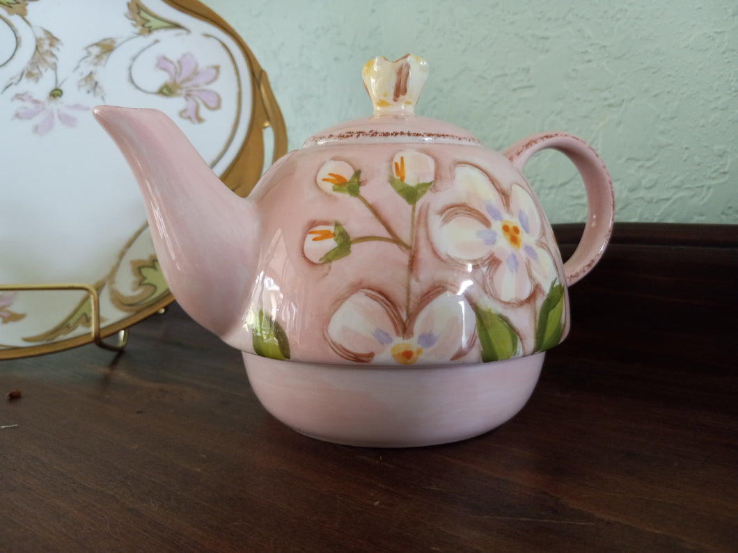 Vintage Apple Blossom Teapot