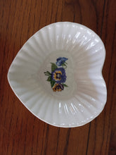 Load image into Gallery viewer, Belleek Ireland Ceramic Trinket Dish with Hand Painted Pansies